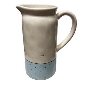 Rae Dunn Blue Polka Dot Pitcher